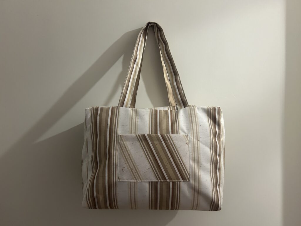 Sac cabas upcycling avec fermeture éclair