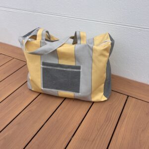 Sac cabas upcycling avec fermeture éclair